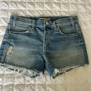 Vince frayed denim shorts